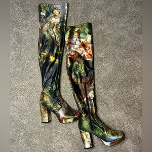 Dolls Kill Current Mood Da Vinci Thigh High Boots